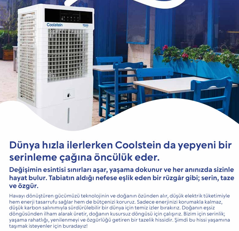 Coolstein Windy  70 Litre Sulu Klima (Endüstriyel Evaporatif Soğutucu)