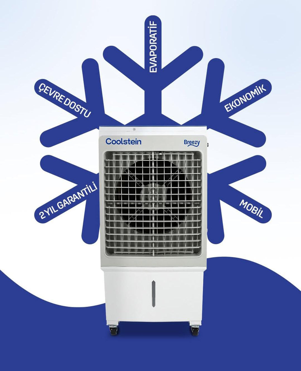 Coolstein Stormy 100 Litre Sulu Klima (Endüstriyel Evaporatif Soğutucu)